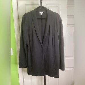 J. Jill Oversized Black Ponte Blazer, size Large